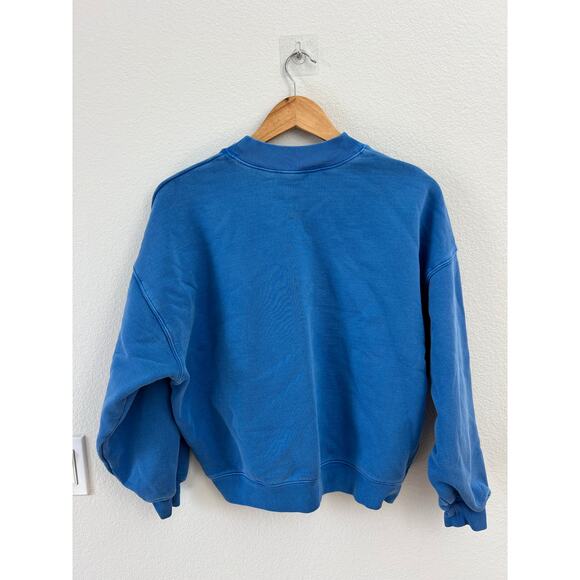 Frame Vintage La Sweatshirt in Washed Bright Blue S - Picture 8 of 10